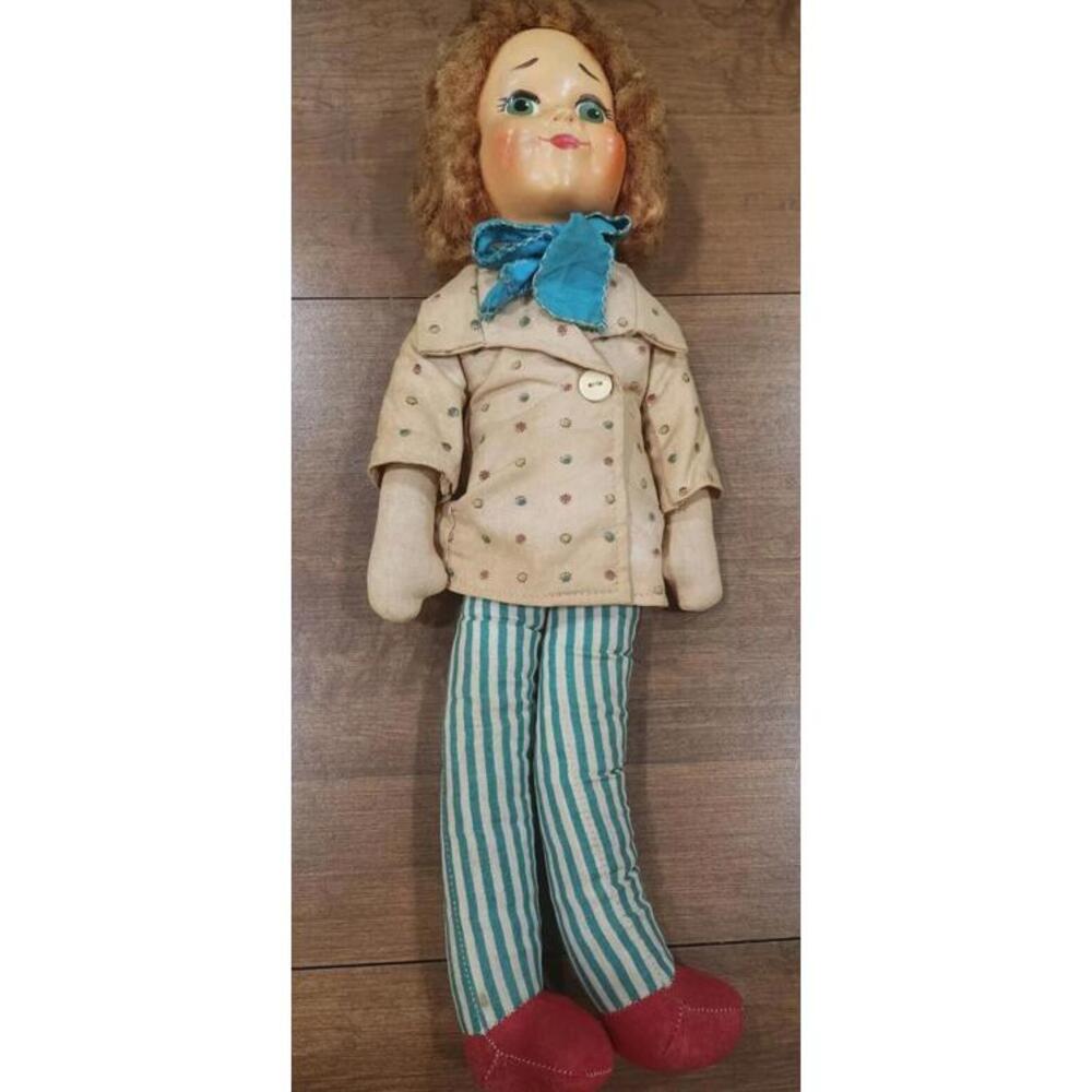 Antique 1940s Composition and Cloth Doll Collectible